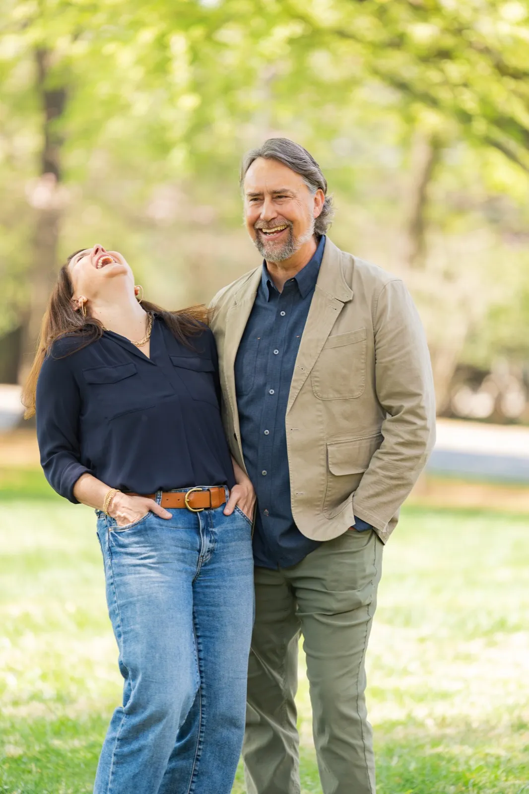 Mike and Melissa Kruger laughing together outdoors