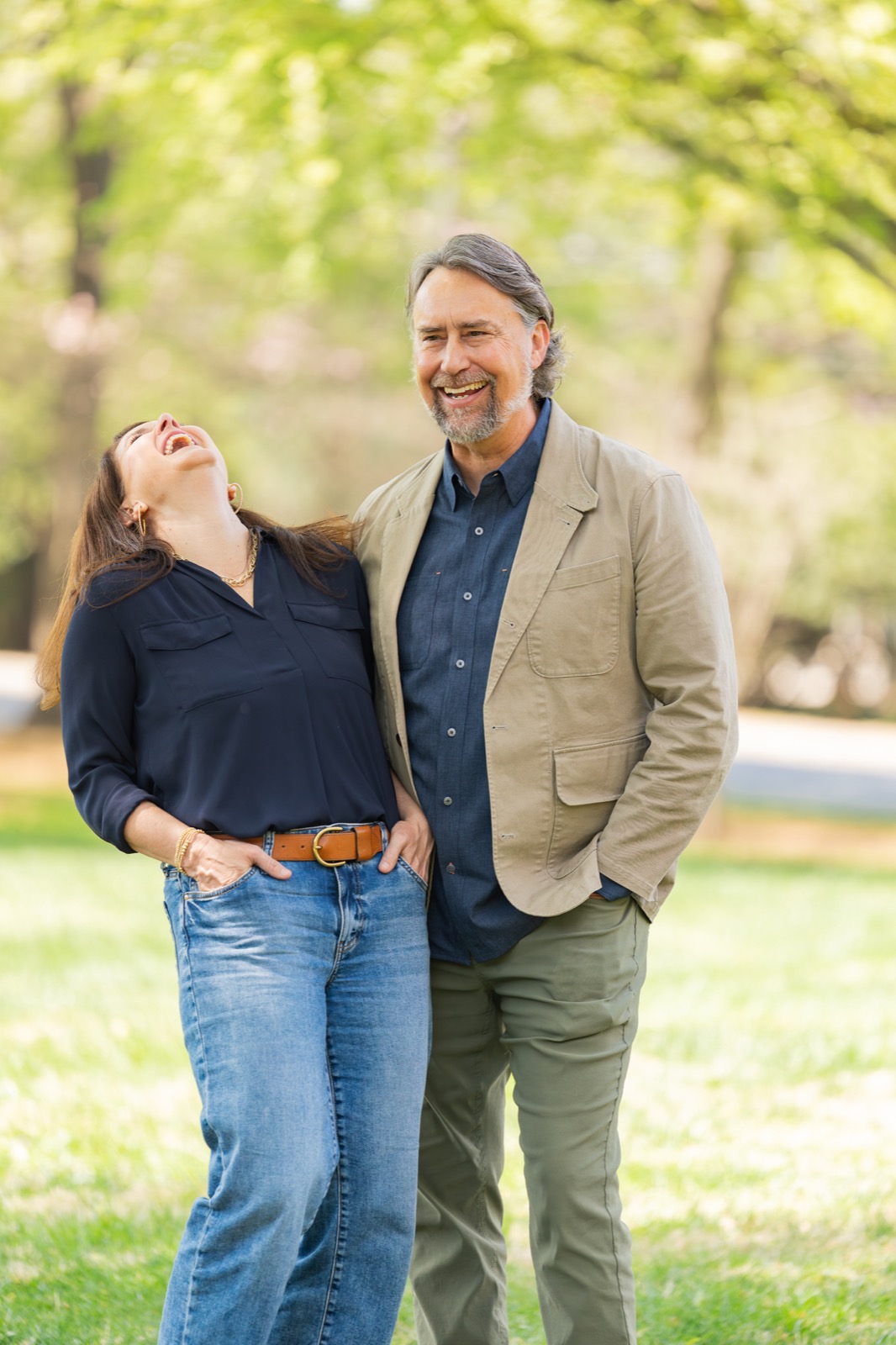 Mike and Melissa Kruger laughing together outdoors